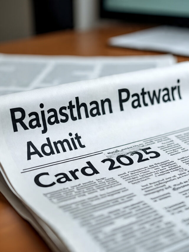 Rajasthan Patwari 2025 Admit Card